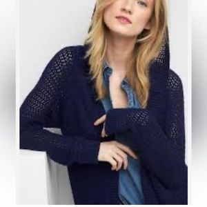GAP women navy blue cardigan, open front hoodie, beach wear evening wear